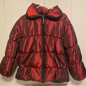 Amy Byer Metallic burgundy Puffer Jacket for Kids size XL - 16